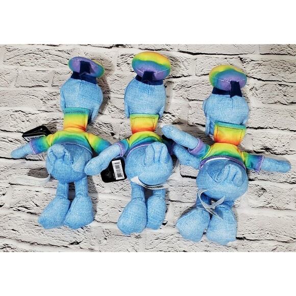 SET OF 3 Disney Pride Rainbow Collection Plush Donald Duck 10 Inch - Picture 5 of 7